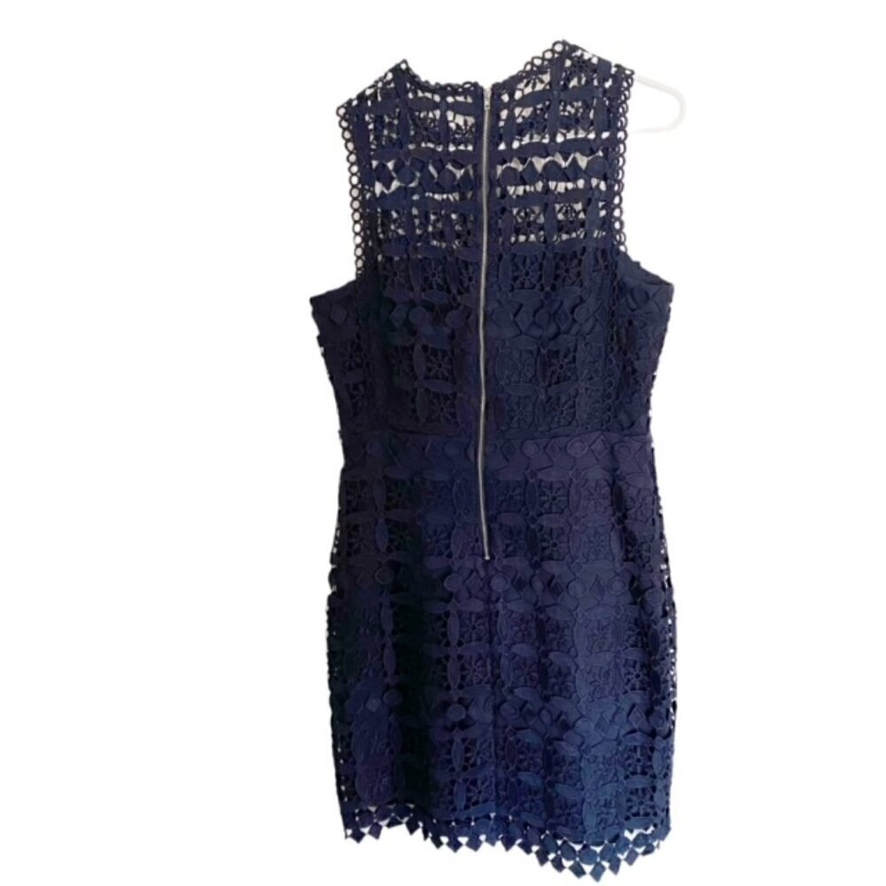 Lulu's Navy Pay Tribute Lace Crochet Dress Large - Picture 4 of 4